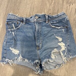 Distressed Denim Shorts